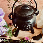 Pentacle cast iron cauldron