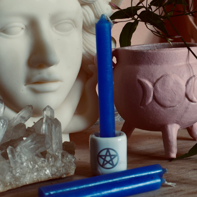 blue spell candle