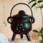 Pentacle cast iron cauldron